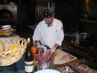Chef Parker White at Work at Cipollina
