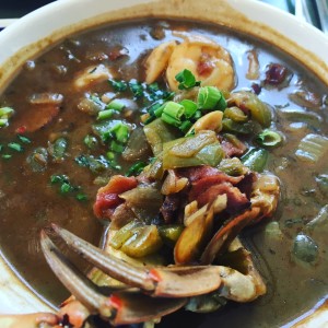 The Seafood Gumbo at Liberty Kitchen on W 5th St. As delicious as it looks.