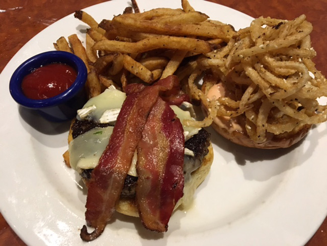 Bacon Brie Burger Cafe Blue Austin Texas