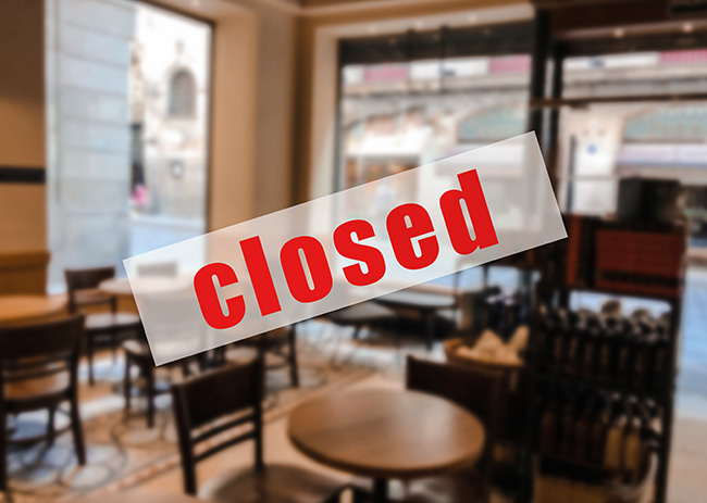 Restaurant closed COVID-19