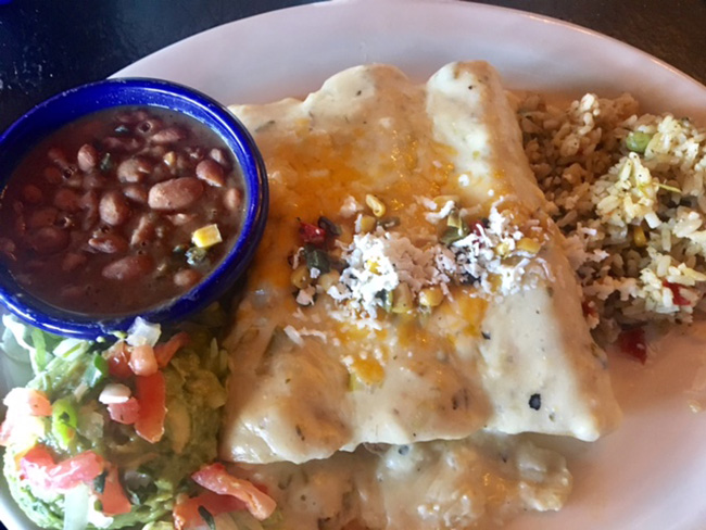 The Oasis restaurant Lake Travis Austin Texas smoked chicken enchiladas