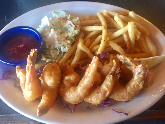 The Oasis restaurant Lake Travis Austin Texas Tempura fried shrimp