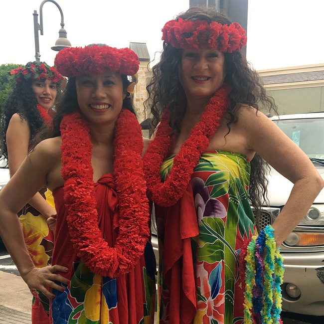 Poke Austin anniversary celebration hula dancers